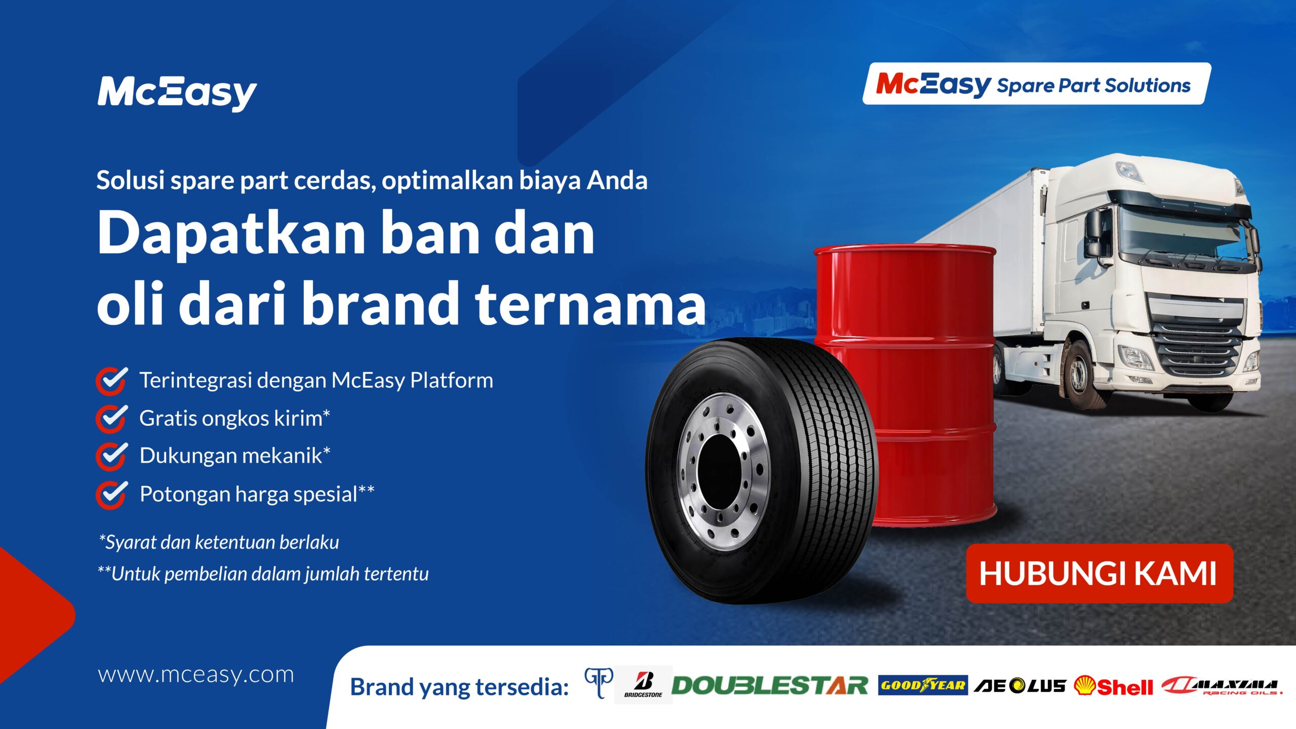 Ban Truk yang Tepat: Kunci Aman Kirim Muatan Berat 3 McEasy Spare Part Solutions untuk keamanan berkendara