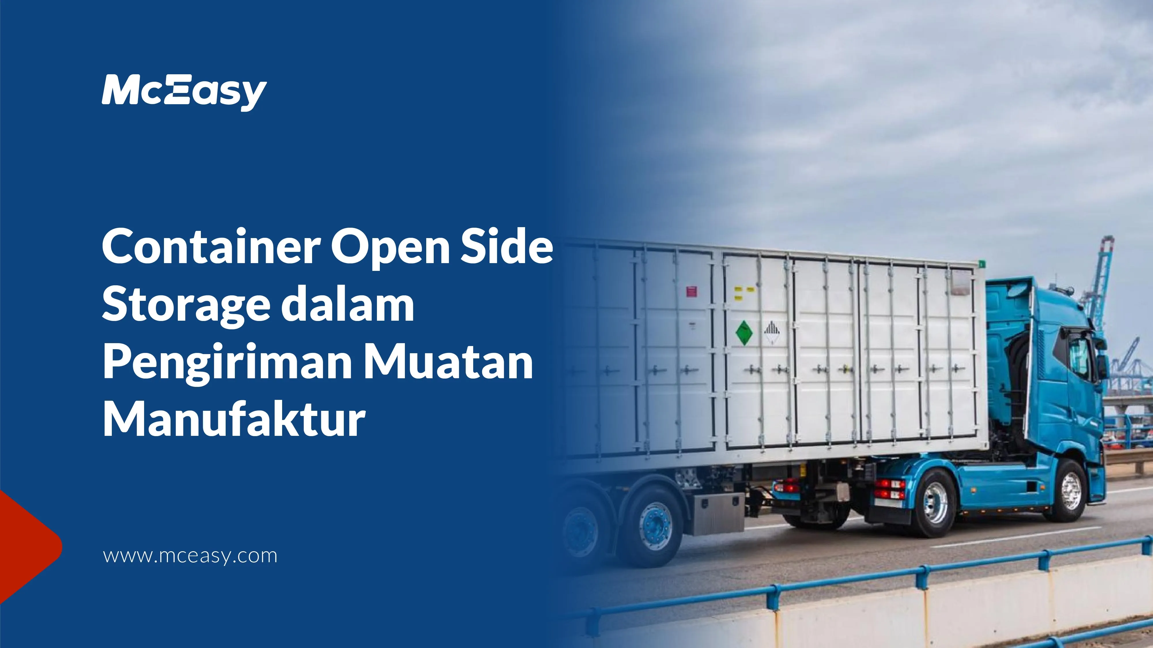 Container open side storage