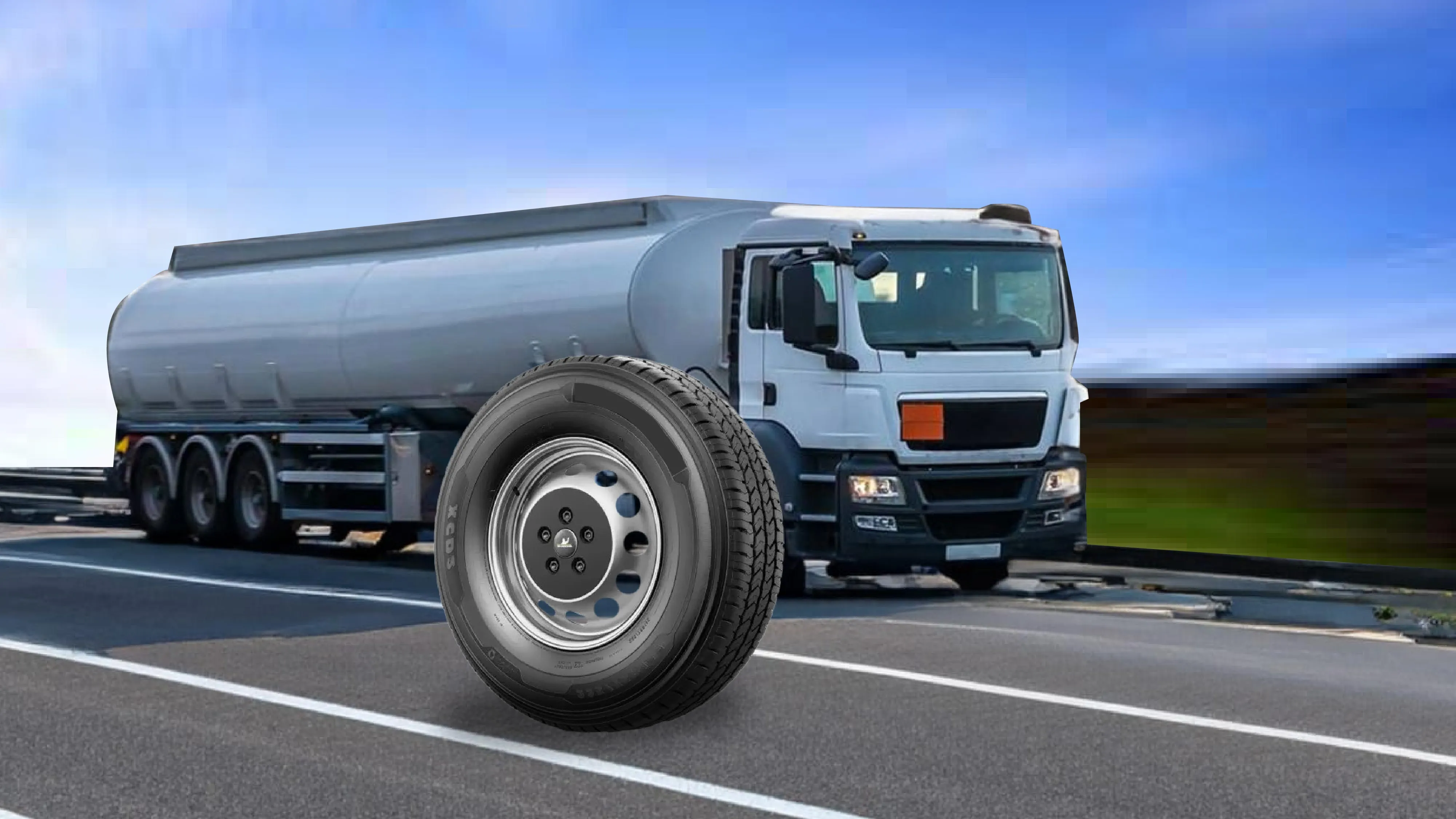 ban truk untuk distribusi minyak dan gas