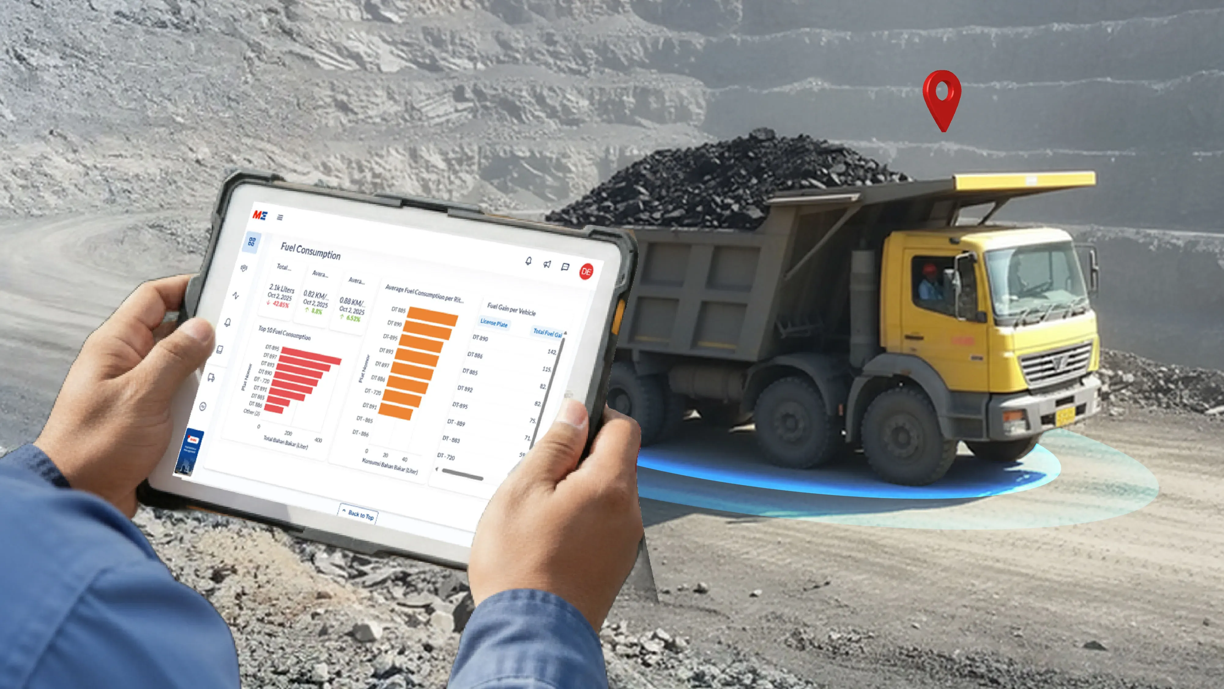 Monitoring BBM real-time dengan GPS tracker dan fuel sensor