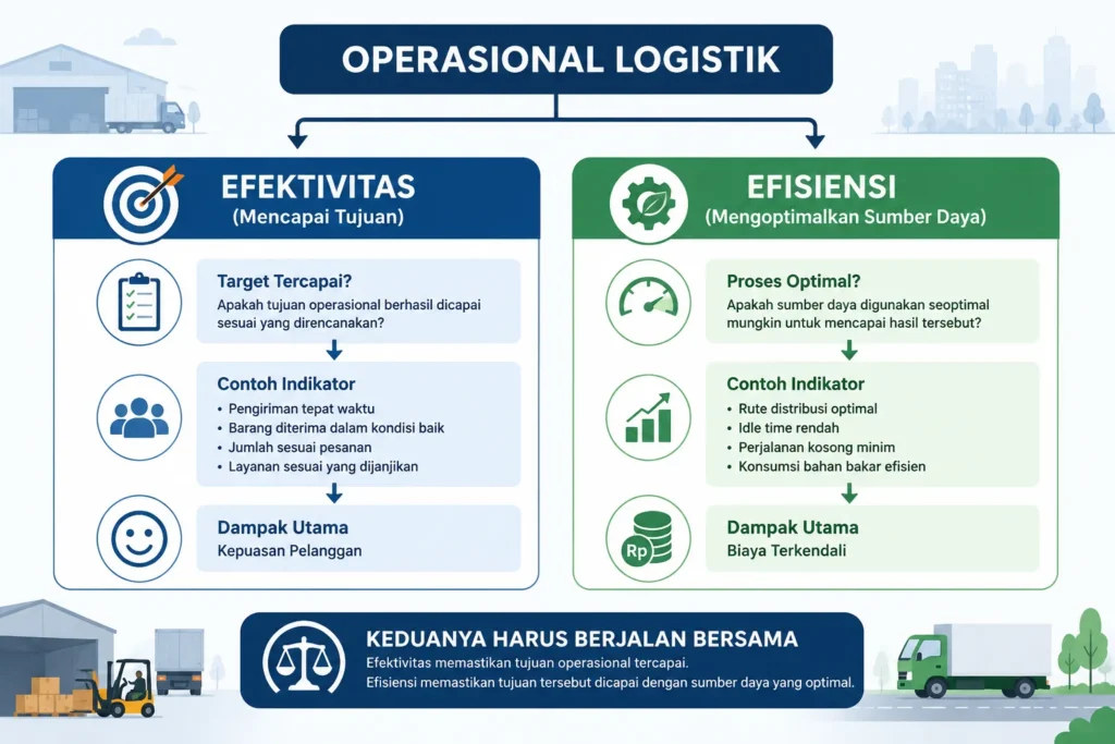 Efektivitas Vs Efisiensi Dalam Logistik: Apa Bedanya Dan Mana Yang Harus Diprioritaskan? 1 Diagram Konsep Operasional Logistik Efektif Dan Efisien